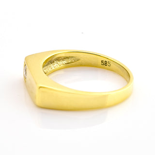 Brillantring aus 585 Gelbgold, nachhaltiger second hand Schmuck perfekt aufgearbeitet