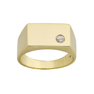 Brillantring aus 585 Gelbgold, nachhaltiger second hand Schmuck perfekt aufgearbeitet