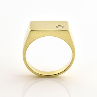 Brillantring aus 585 Gelbgold, nachhaltiger second hand Schmuck perfekt aufgearbeitet