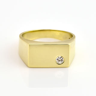 Brillantring aus 585 Gelbgold, nachhaltiger second hand Schmuck perfekt aufgearbeitet