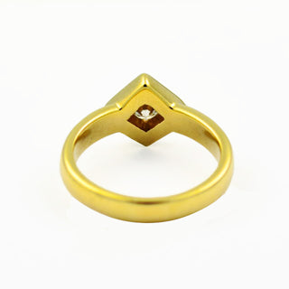 Brillantring aus 585 Gelbgold, nachhaltiger second hand Schmuck perfekt aufgearbeitet