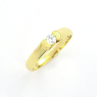 Brillantring aus 585 Gelbgold, nachhaltiger second hand Schmuck perfekt aufgearbeitet