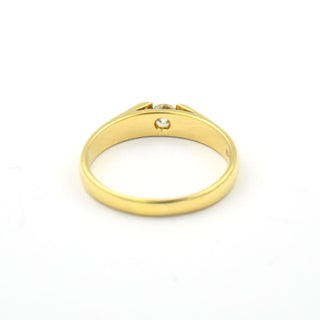 Brillantring aus 585 Gelbgold, nachhaltiger second hand Schmuck perfekt aufgearbeitet