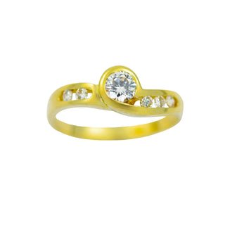 Brillantring aus 585 Gelbgold, nachhaltiger second hand Schmuck perfekt aufgearbeitet