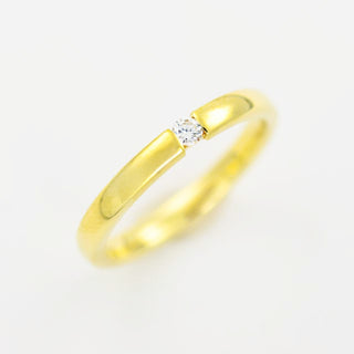 Brillantring aus 585 Gelbgold, nachhaltiger second hand Schmuck perfekt aufgearbeitet