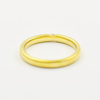 Brillantring aus 585 Gelbgold, nachhaltiger second hand Schmuck perfekt aufgearbeitet