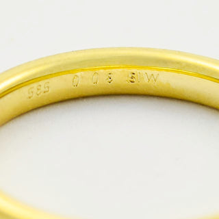 Brillantring aus 585 Gelbgold, nachhaltiger second hand Schmuck perfekt aufgearbeitet