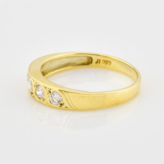 Brillantring aus 585 Gelbgold, nachhaltiger second hand Schmuck perfekt aufgearbeitet
