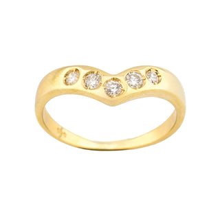 Brillantring aus 585 Gelbgold, nachhaltiger second hand Schmuck perfekt aufgearbeitet