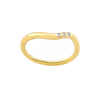 Brillantring aus 585 Gelbgold, nachhaltiger second hand Schmuck perfekt aufgearbeitet
