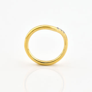 Brillantring aus 585 Gelbgold, nachhaltiger second hand Schmuck perfekt aufgearbeitet