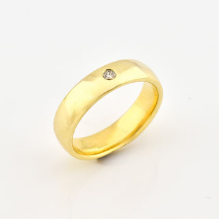 Brillantring aus 585 Gelbgold, nachhaltiger second hand Schmuck perfekt aufgearbeitet