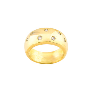 Brillantring aus 585 Gelbgold, nachhaltiger second hand Schmuck perfekt aufgearbeitet