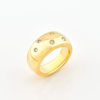 Brillantring aus 585 Gelbgold, nachhaltiger second hand Schmuck perfekt aufgearbeitet