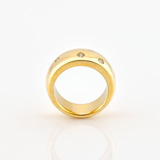 Brillantring aus 585 Gelbgold, nachhaltiger second hand Schmuck perfekt aufgearbeitet