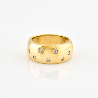 Brillantring aus 585 Gelbgold, nachhaltiger second hand Schmuck perfekt aufgearbeitet