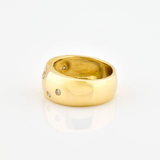 Brillantring aus 585 Gelbgold, nachhaltiger second hand Schmuck perfekt aufgearbeitet