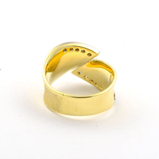 Brillantring aus 585 Gelb- und Weißgold, nachhaltiger second hand Schmuck perfekt aufgearbeitet