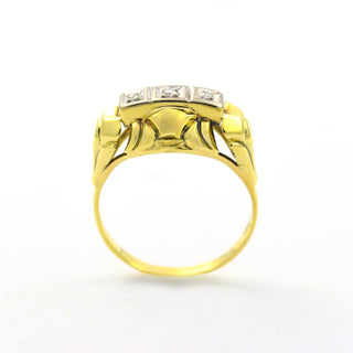 Brillantring aus 585 Gelbgold, nachhaltiger second hand Schmuck perfekt aufgearbeitet