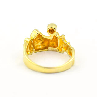 Brillantring aus 585 Gelbgold, nachhaltiger second hand Schmuck perfekt aufgearbeitet