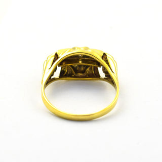 Brillantring aus 585 Gelbgold, nachhaltiger second hand Schmuck perfekt aufgearbeitet