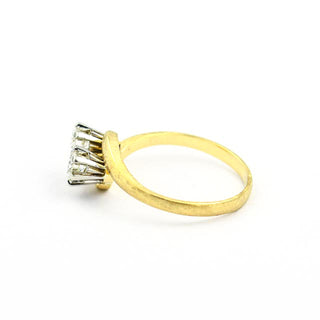 Brillantring aus 750 Gelbgold, nachhaltiger second hand Schmuck perfekt aufgearbeitet