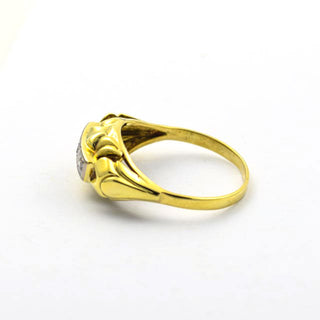 Brillantring aus 585 Gelbgold, nachhaltiger second hand Schmuck perfekt aufgearbeitet
