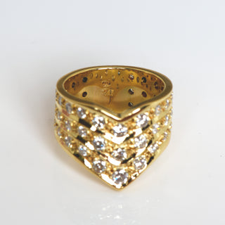 Brillantring aus 585 Gelbgold mit Diamant, nachhaltiger second hand Schmuck perfekt aufgearbeitet