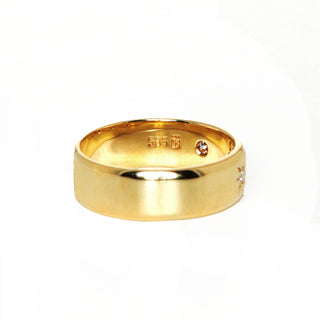 Brillantring aus 585 Gelbgold mit Diamant, nachhaltiger second hand Schmuck perfekt aufgearbeitet