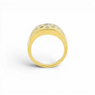 Brillantring aus 750 Gelbgold mit Diamant, nachhaltiger second-hand Schmuck perfekt aufgearbeitet