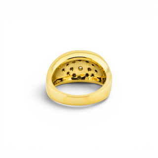 Brillantring aus 750 Gelbgold mit Diamant, nachhaltiger second-hand Schmuck perfekt aufgearbeitet