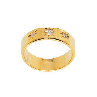 Brillantring aus 585 Gelbgold mit Diamant, nachhaltiger second hand Schmuck perfekt aufgearbeitet
