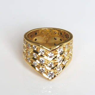 Brillantring aus 585 Gelbgold mit Diamant, nachhaltiger second hand Schmuck perfekt aufgearbeitet