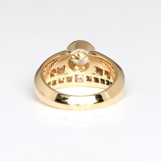 Brillantring aus 585 Gelbgold mit Diamant, nachhaltiger second hand Schmuck perfekt aufgearbeitet