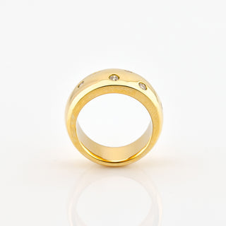Brillantring aus 585 Gelbgold, nachhaltiger second hand Schmuck perfekt aufgearbeitet