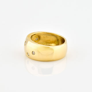 Brillantring aus 585 Gelbgold, nachhaltiger second hand Schmuck perfekt aufgearbeitet