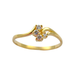 Brillantring aus 585 Gelbgold, nachhaltiger second hand Schmuck perfekt aufgearbeitet