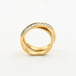 Brillantring aus 585 Gelbgold, nachhaltiger second hand Schmuck perfekt aufgearbeitet