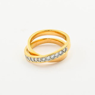 Brillantring aus 585 Gelbgold, nachhaltiger second hand Schmuck perfekt aufgearbeitet