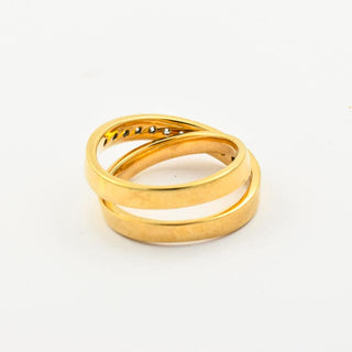 Brillantring aus 585 Gelbgold, nachhaltiger second hand Schmuck perfekt aufgearbeitet