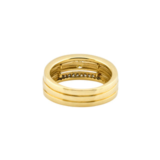 Brillantring aus 585 Gelbgold, nachhaltiger second hand Schmuck perfekt aufgearbeitet