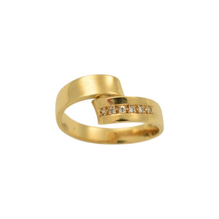 Brillantring aus 585 Gelbgold, nachhaltiger second-hand Schmuck perfekt aufgearbeitet