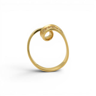 Brillantring aus 585 Gelbgold, nachhaltiger second-hand Schmuck perfekt aufgearbeitet