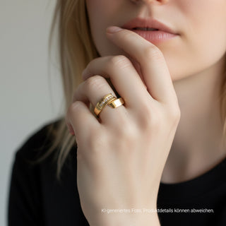 Brillantring aus 585 Gelbgold, nachhaltiger second-hand Schmuck perfekt aufgearbeitet