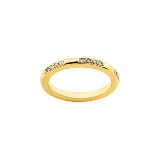 Brillantring aus 750 Gelbgold, nachhaltiger second hand Schmuck perfekt aufgearbeitet