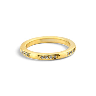 Brillantring aus 750 Gelbgold, nachhaltiger second hand Schmuck perfekt aufgearbeitet