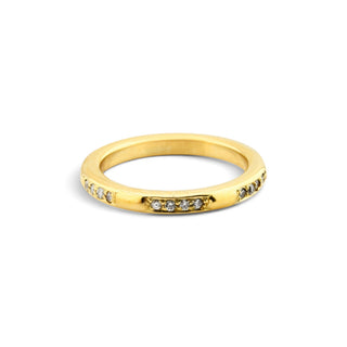 Brillantring aus 750 Gelbgold, nachhaltiger second hand Schmuck perfekt aufgearbeitet