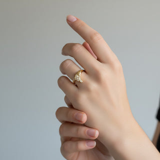 Brillantring aus 585 Gelbgold, nachhaltiger second-hand Schmuck perfekt aufgearbeitet