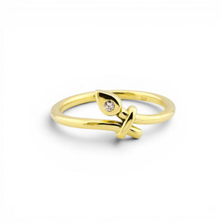 Brillantring aus 585 Gelbgold, nachhaltiger second-hand Schmuck perfekt aufgearbeitet