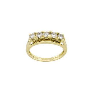 Brillantring aus 585 Gelbgold, nachhaltiger second hand Schmuck perfekt aufgearbeitet